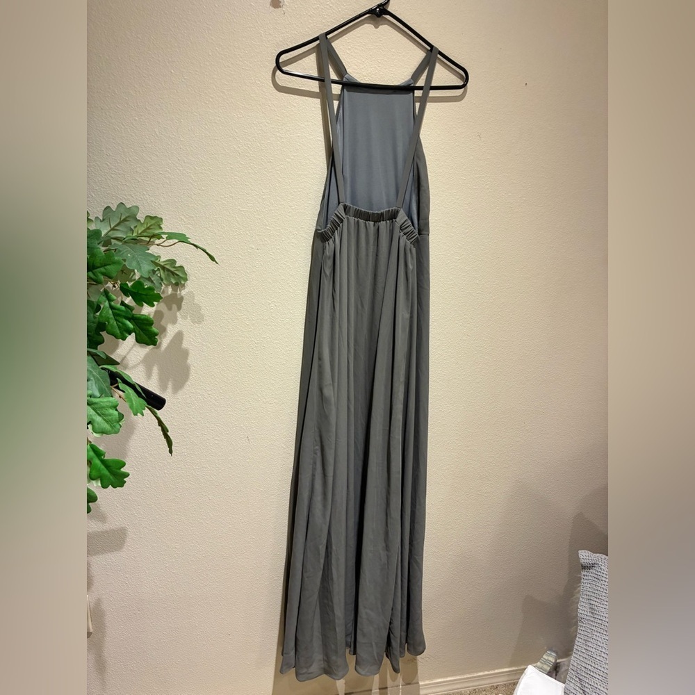 Show Me Your Mumu Women’s Grey Halter Maxi Dress Size XL Bridesmaid Wedding - Picture 5 of 7